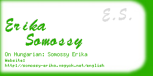 erika somossy business card